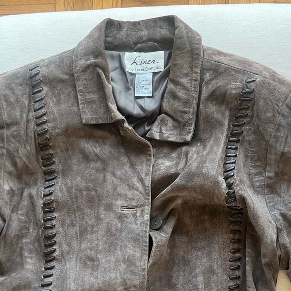 Vintage Linea by Louis Dell'Olio Dark Brown suede Jacket - Picture 3 of 6